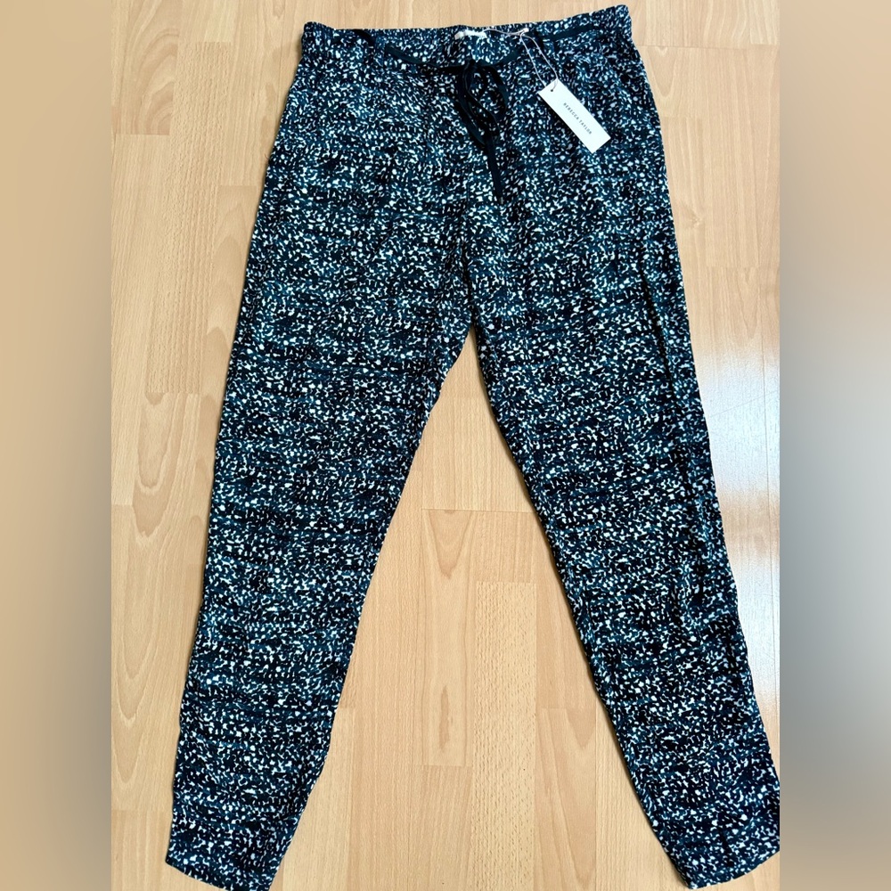 Rebecca Taylor “Ink Dot Pant” Black White Tapered Skinny Pants NWT